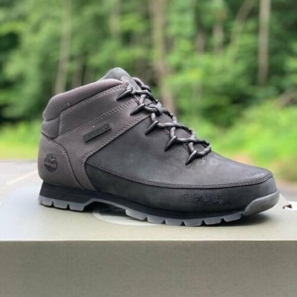 Timberland Men's Euro Hiker Black Leather Boots - Picture 1 of 7